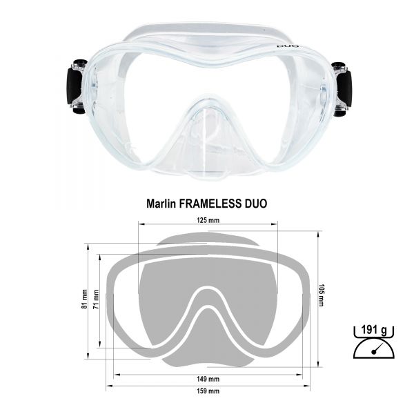 Marlin Frameless Duo Transparent silicone Mask