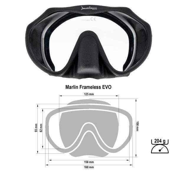 Mask Marlin Frameless Evo Black