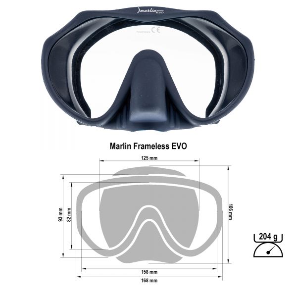 Mask Marlin Frameless Evo Dark Blue