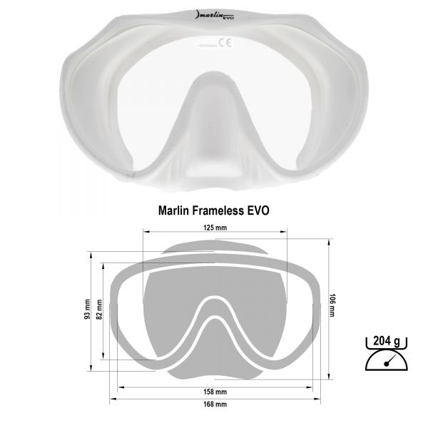 Mask Marlin Frameless Evo White