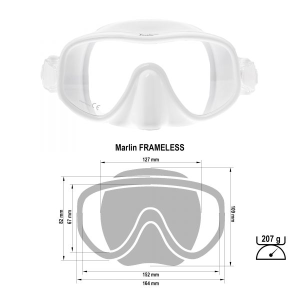 Mask Marlin Frameless White