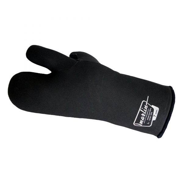 Marlin Nord Black Three-Finger Gloves 7 mm