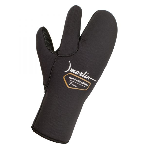 Marlin Nord Ultraglide Black Three-Finger Gloves 7 mm