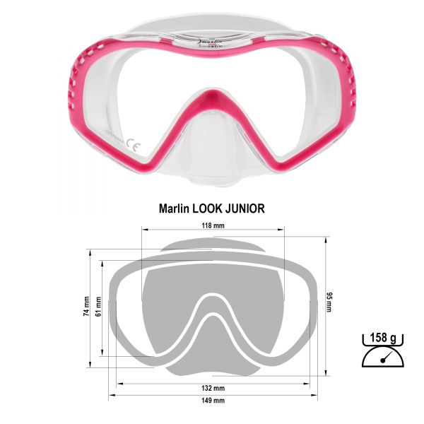 Look Junior Pink/Transparent Mask
