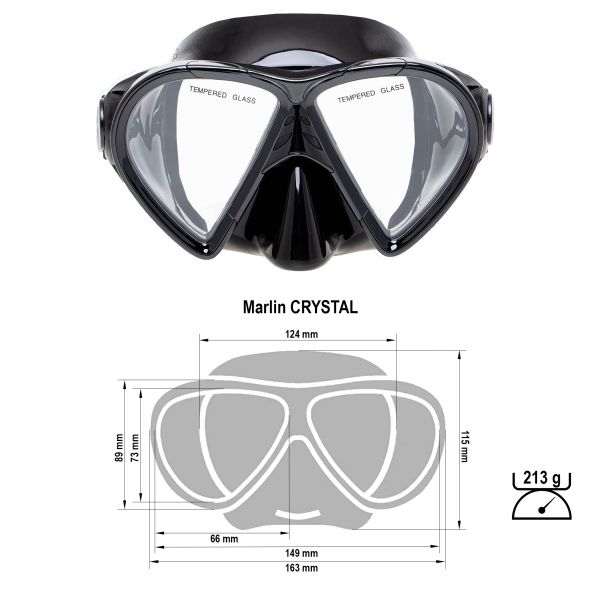 Marlin Crystal Black Mask