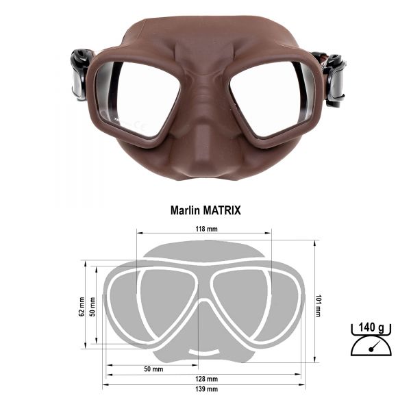 Marlin Matrix Brown Mask