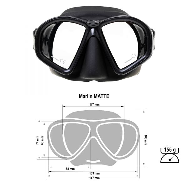 Marlin Matte Black Mask
