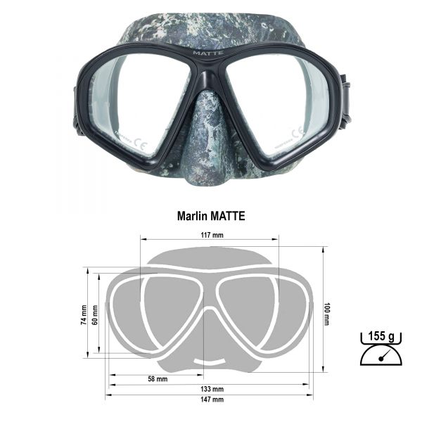 Marlin Matte 2.0 Camo Black Mask