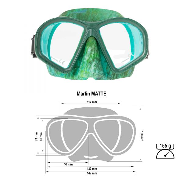 Marlin Matte 2.0 Camo Green Mask