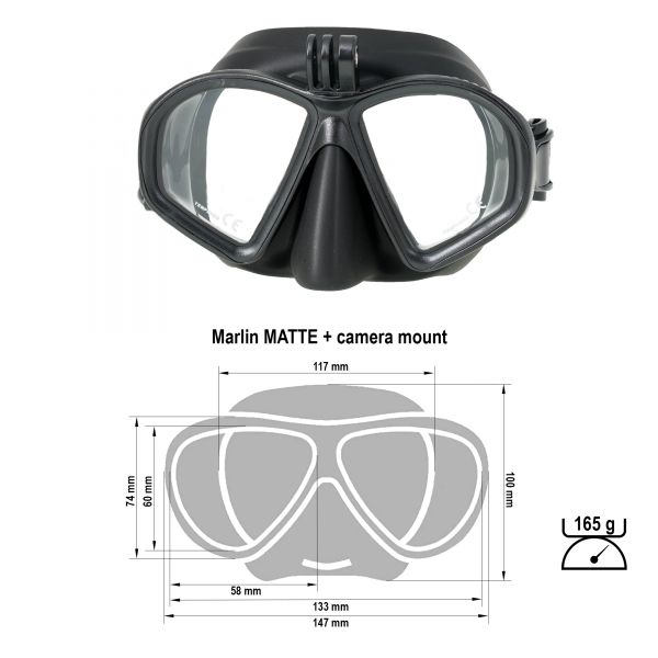Marlin Matte Mask + GoPro