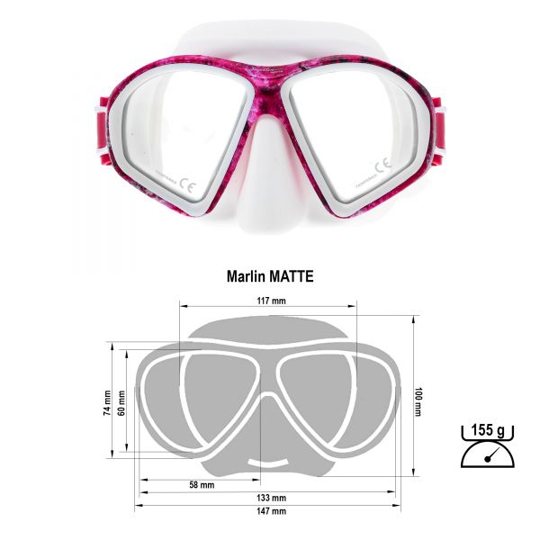 Marlin Matte Pink/White Mask