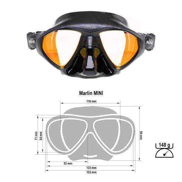 Marlin Mini Mask with enlightened lens
