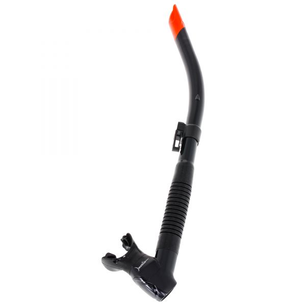 Трубка для підводного полювання з клапаном Marlin Flash Black/orange пряма гофра