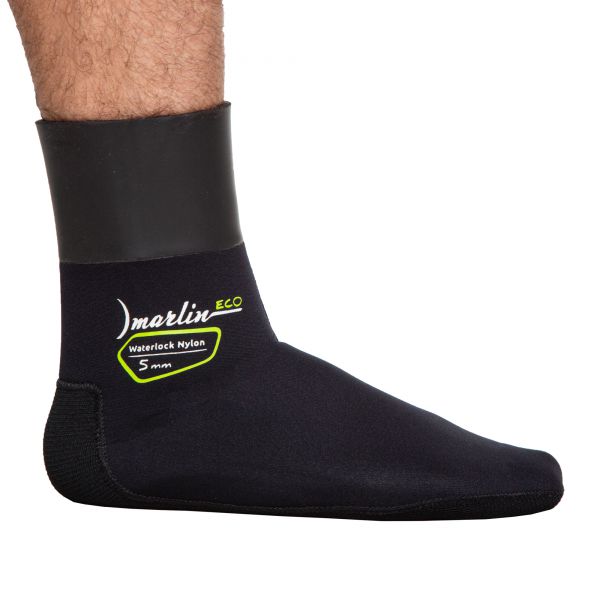 Marlin WaterLock Nylon Eco Black Socks 7 mm
