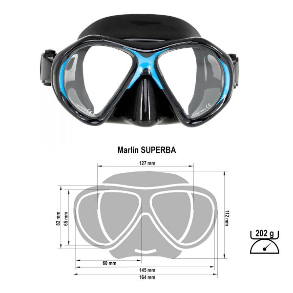 Marlin Superba Black/Blue Mask