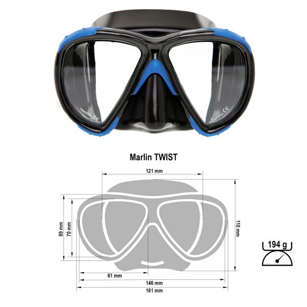 Marlin Twist Black/Blue Mask