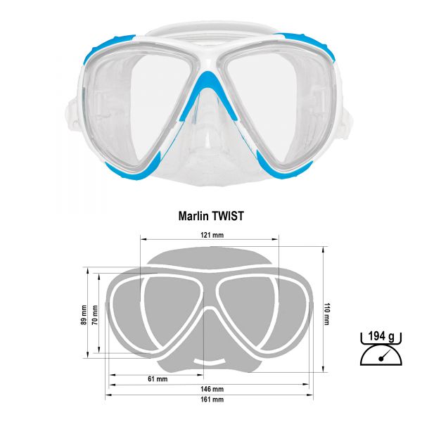 Marlin Twist Blue/White Mask