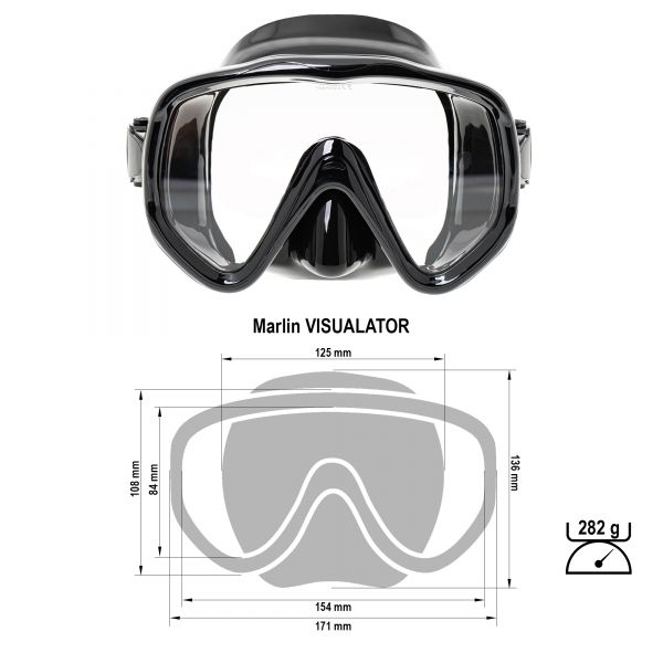 Marlin Visualator Black Mask