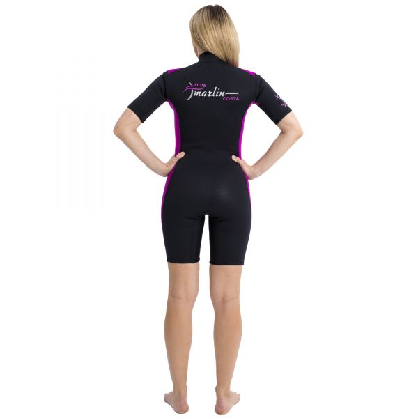 Wetsuit Marlin Costa Shorty Lady 2 mm Black/Violet