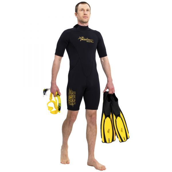 Wetsuit Marlin MALIBU ULTRA Shorty Man 2.5 mm Black/Gold